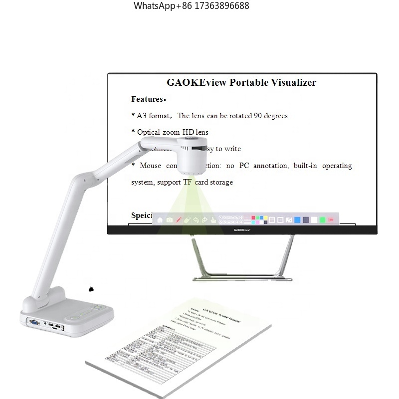 Document Camera Visualizer - Gaoke A3A4 Mini Tarayıcı Belge Kamerası