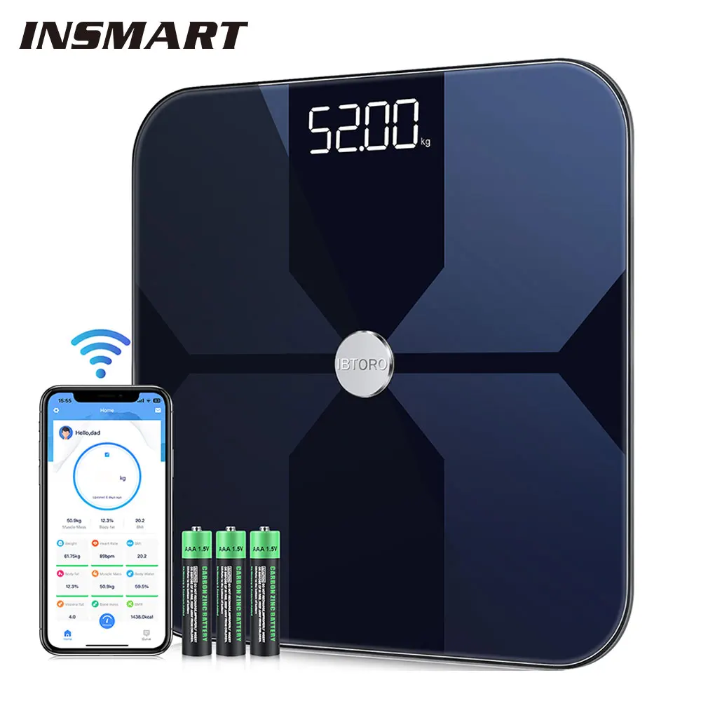Body Fat Scale Smart - Vücut Yağ Ölçeği Wifi Ev Hassas