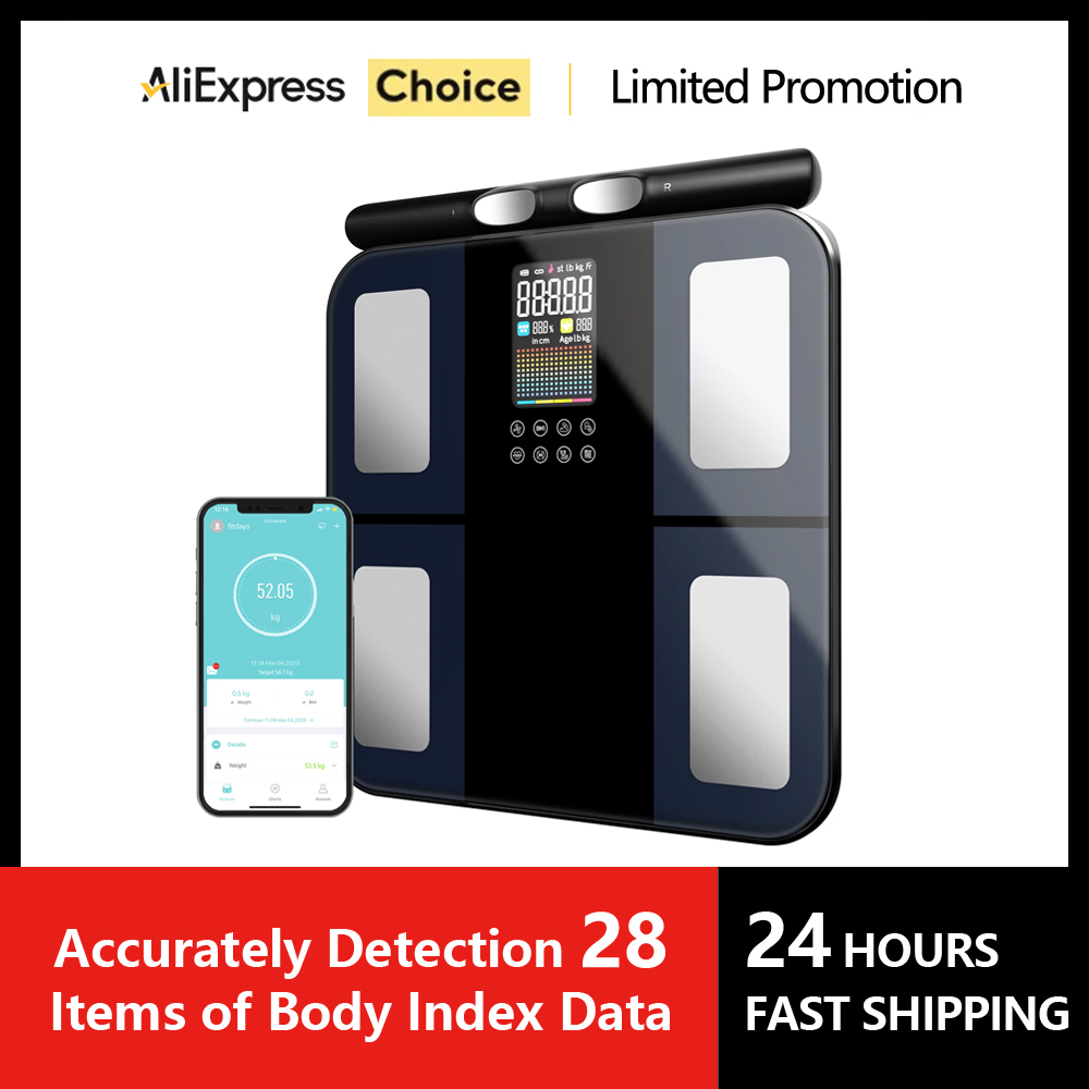 Body Fat Scale Smart - Akıllı Dijital Vücut Kompozisyon Ölçeği Biyoempedans