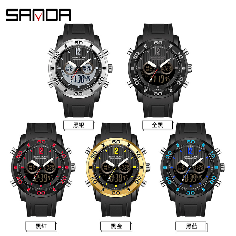Electronic Gift - SANDA Elektronik Saat Erkek Spor ve