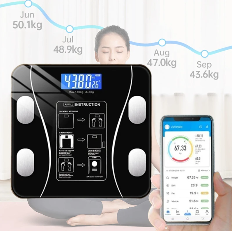 Body Fat Scale Smart - USB Akıllı Hassas Vücut Yağ Ölçer